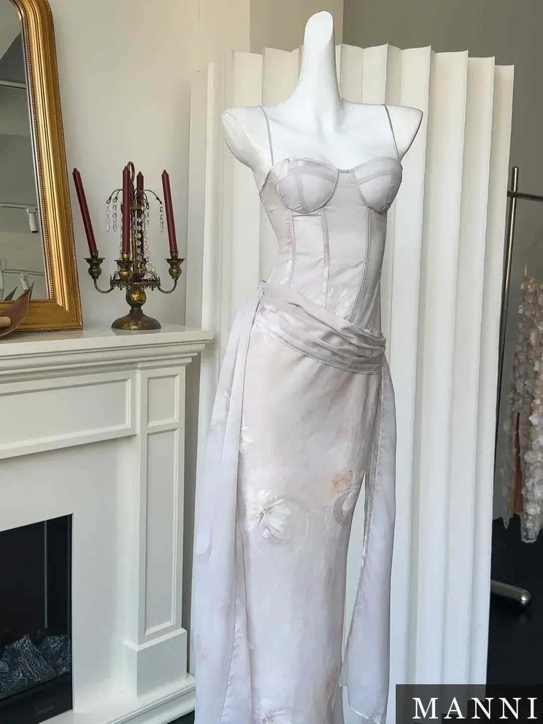 Toffee Satin Slip Gown · M9949