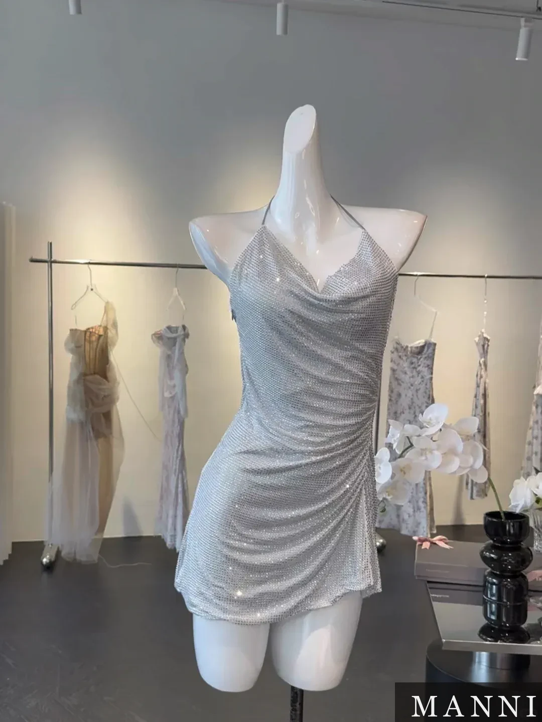 Champagne Beaded Gown · M7211