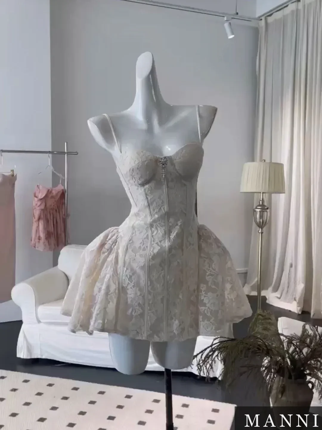 Lace Corset Tea Dress · M8284