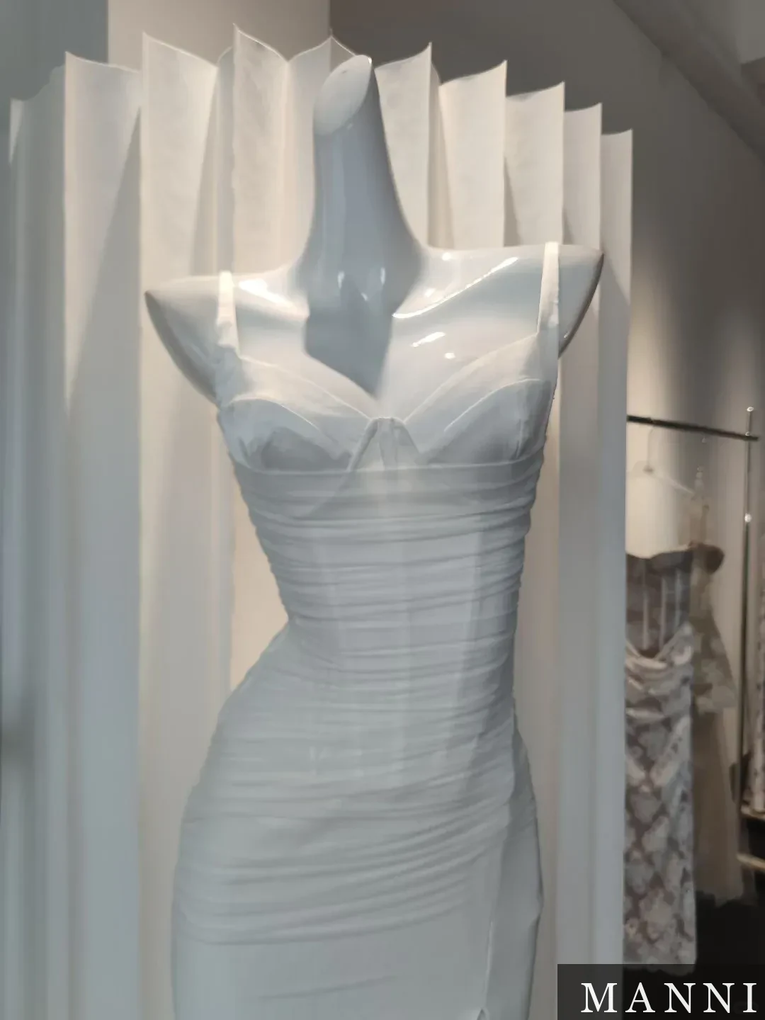 Beaded Plunge Gown · M1693