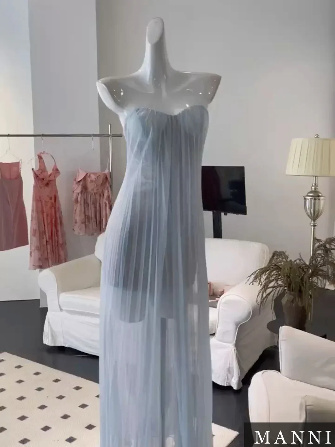Embroidered Tulle Gown · M7196