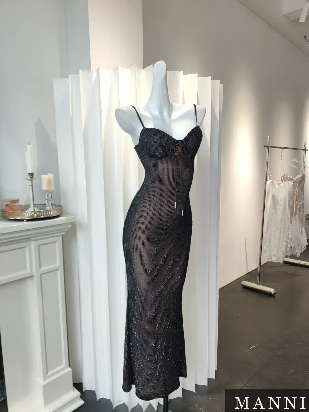 Glitter Bias Slip Dress · M9060