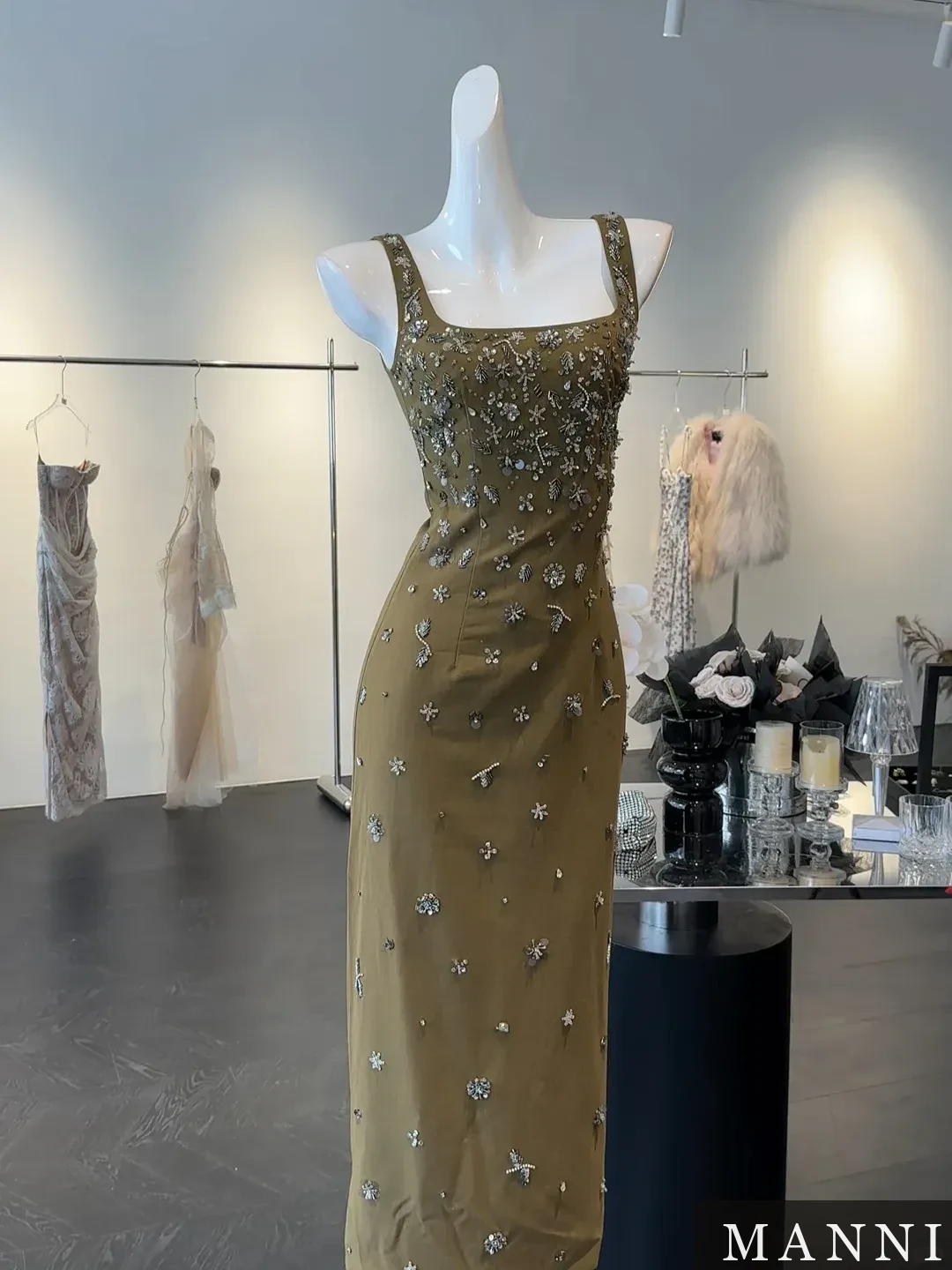 Crystal Halter Gown · M1494