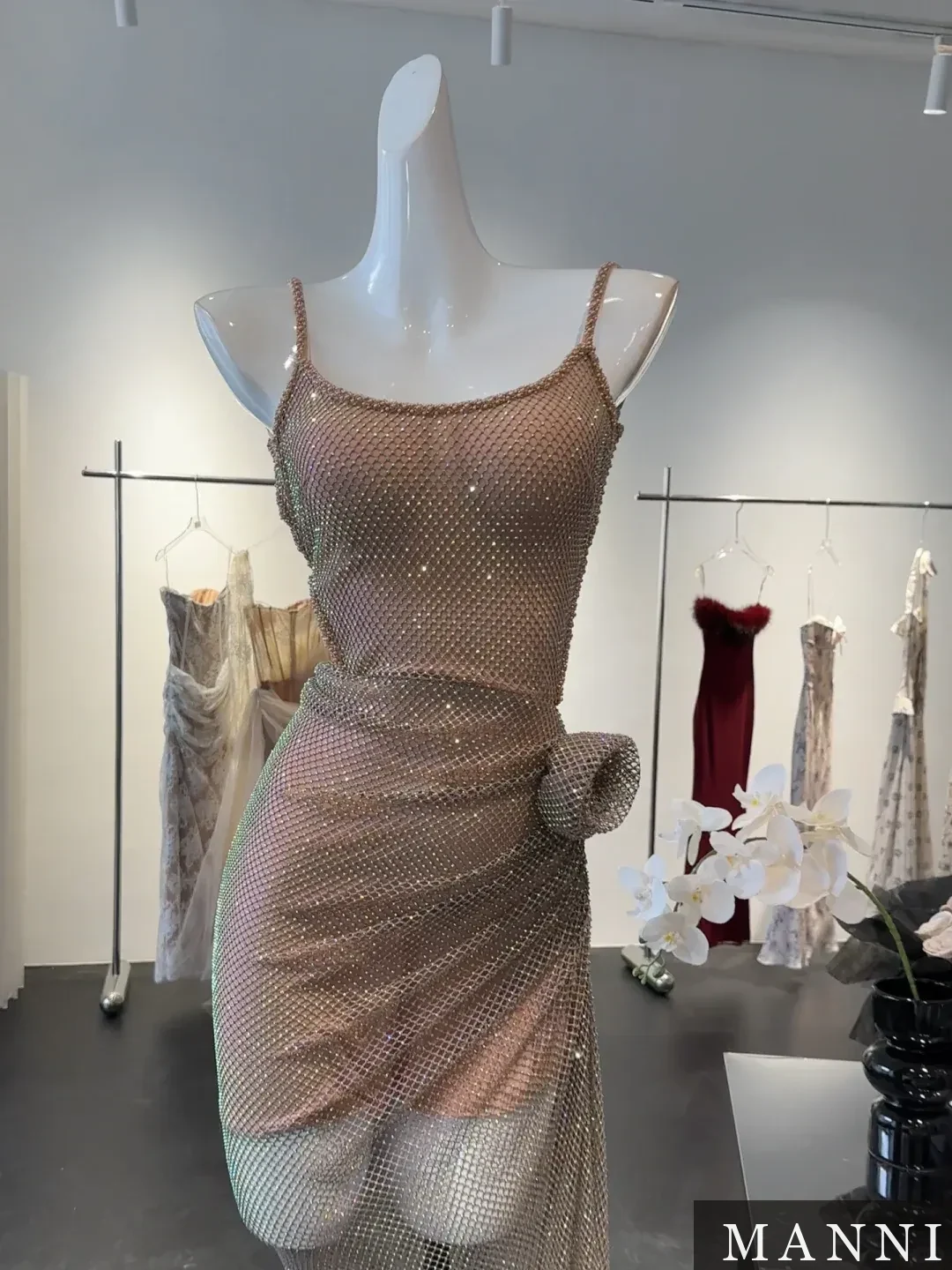 Pearl-Embroidered Gown · M6772